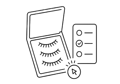 Private label lash product selection icon